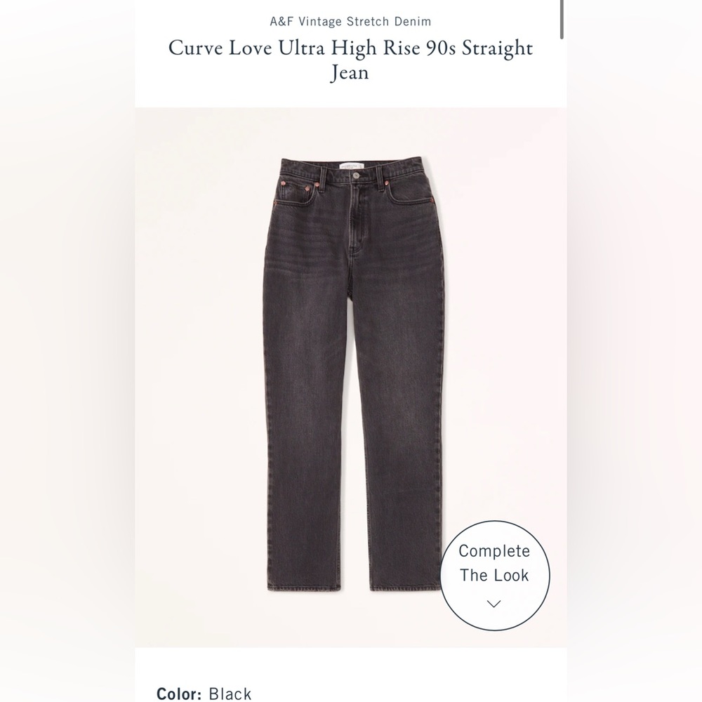High Rise 90s Relaxed Black Jeans (curve love, short)